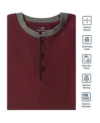 Mio Marino Men's Short Sleeve Henley T-Shirt