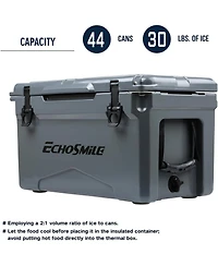 EchoSmile 30 Quart Rotomolded Cooler, Built to Stand up to The Rigors of The Journey