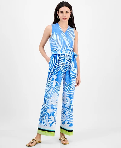 I.n.c. International Concepts Petite Printed Tie-Waist Jumpsuit, Exclusively at Macy's