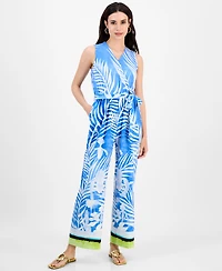 I.n.c. International Concepts Petite Printed Tie-Waist Jumpsuit, Exclusively at Macy's