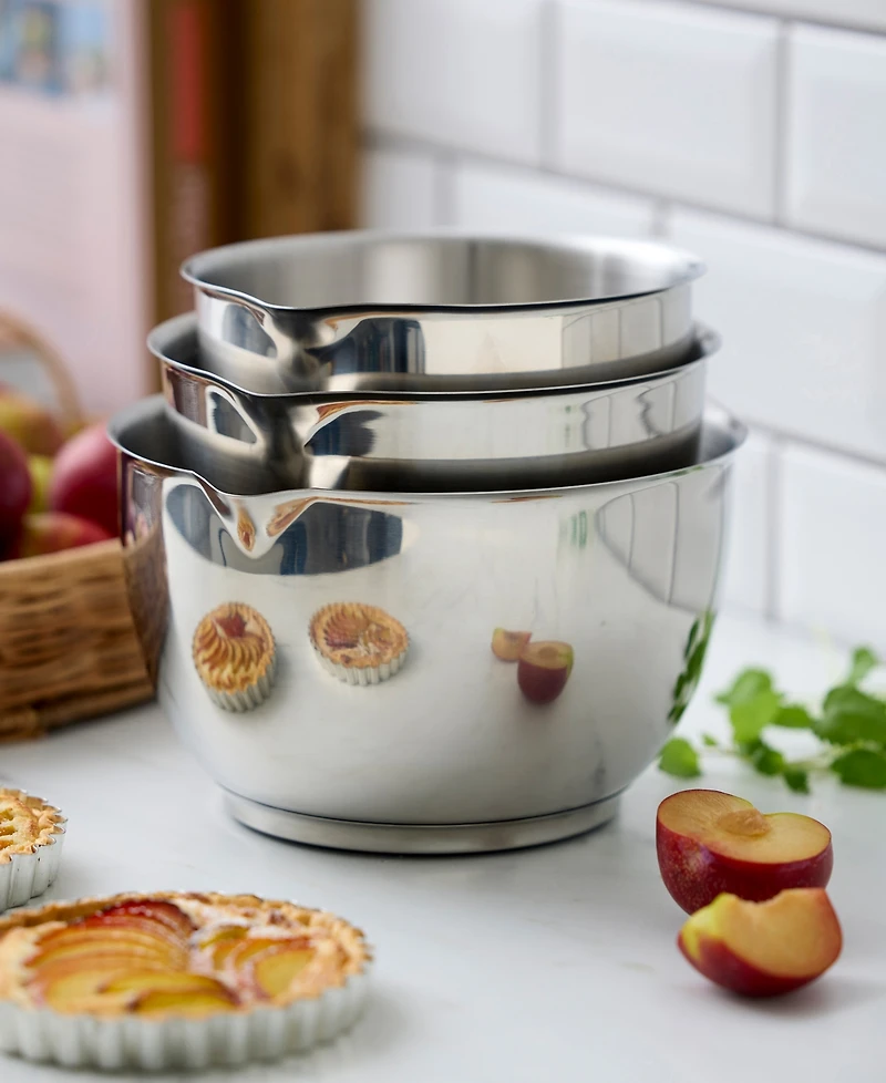 Rosti Steel 3-Piece Mixing Bowl Set