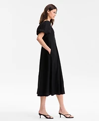 I.n.c. International Concepts Women's On/Off-The-Shoulder Puff-Sleeve Midi Dress, Exclusively at Macy's
