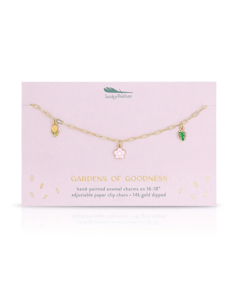 Lucky Feather Enamel Treasure Necklace