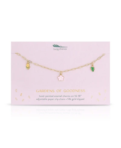 Lucky Feather Enamel Treasure Necklace