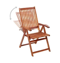 Folding Patio Chairs 3 pcs Solid Acacia Wood