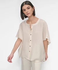 Dkny Women's Flowy Voile Top