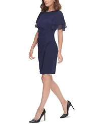 Jessica Howard Petite Flutter-sleeve Sheath Knee Length Dress
