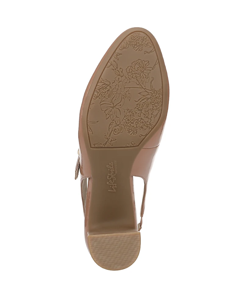 LifeStride Women's Trust Block Heel Mary Jane Slingback Pumps