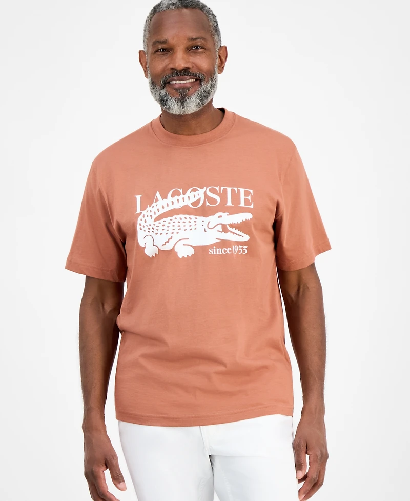Lacoste Men's Classic-Fit Logo Crocodile Graphic T-Shirt - I1K