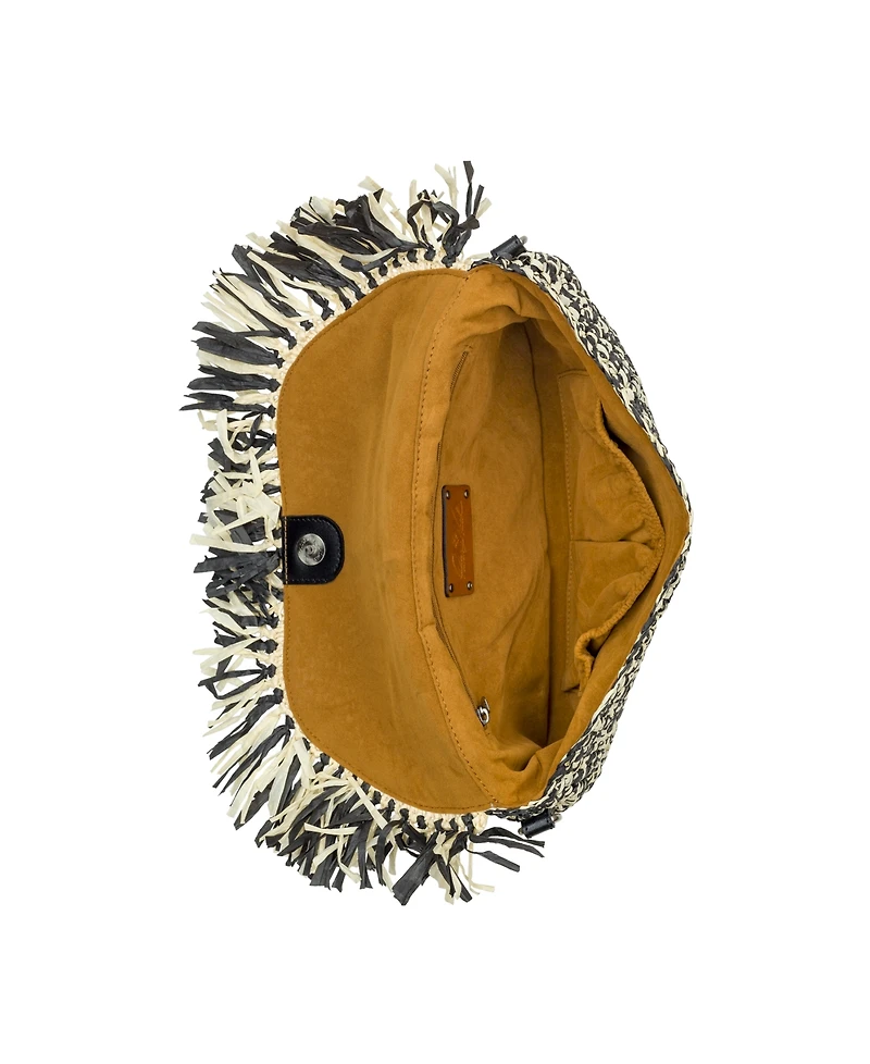 Patricia Nash Loulia Medium Straw Clutch Crossbody Bag