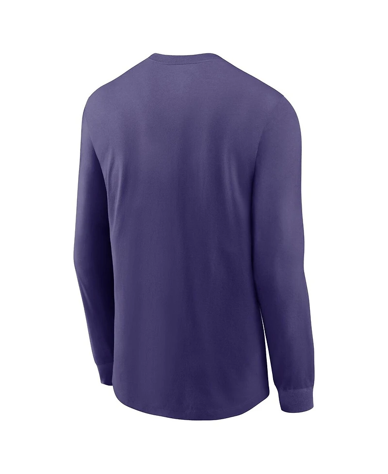 Nike Men's Purple Clemson Tigers Alternate Logo Long Sleeve T-Shirt