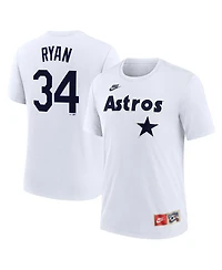 Nike Men's Nolan Ryan White Houston Astros Cooperstown Collection Name Number Tri-Blend T-Shirt