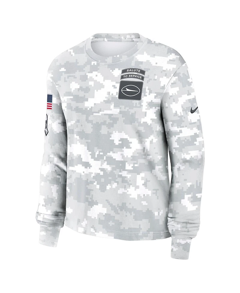 Nike Women's Arctic Camo New York Jets 2024 Salute To Service Long Sleeve T-Shirt