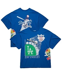 Mitchell & Ness Men's Blue Los Angeles Dodgers Cooperstown Collection Logo Blast T-Shirt