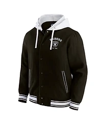 Fanatics Men's Darius Rucker Collection by Black Las Vegas Raiders Full-Snap Hoodie Jacket
