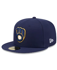 New Era Men's Navy Milwaukee Brewers 2025 Jackie Robinson Day 59FIFTY Fitted Hat