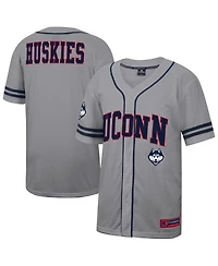 Colosseum Men's Gray UConn Huskies Free Spirited Baseball Jersey
