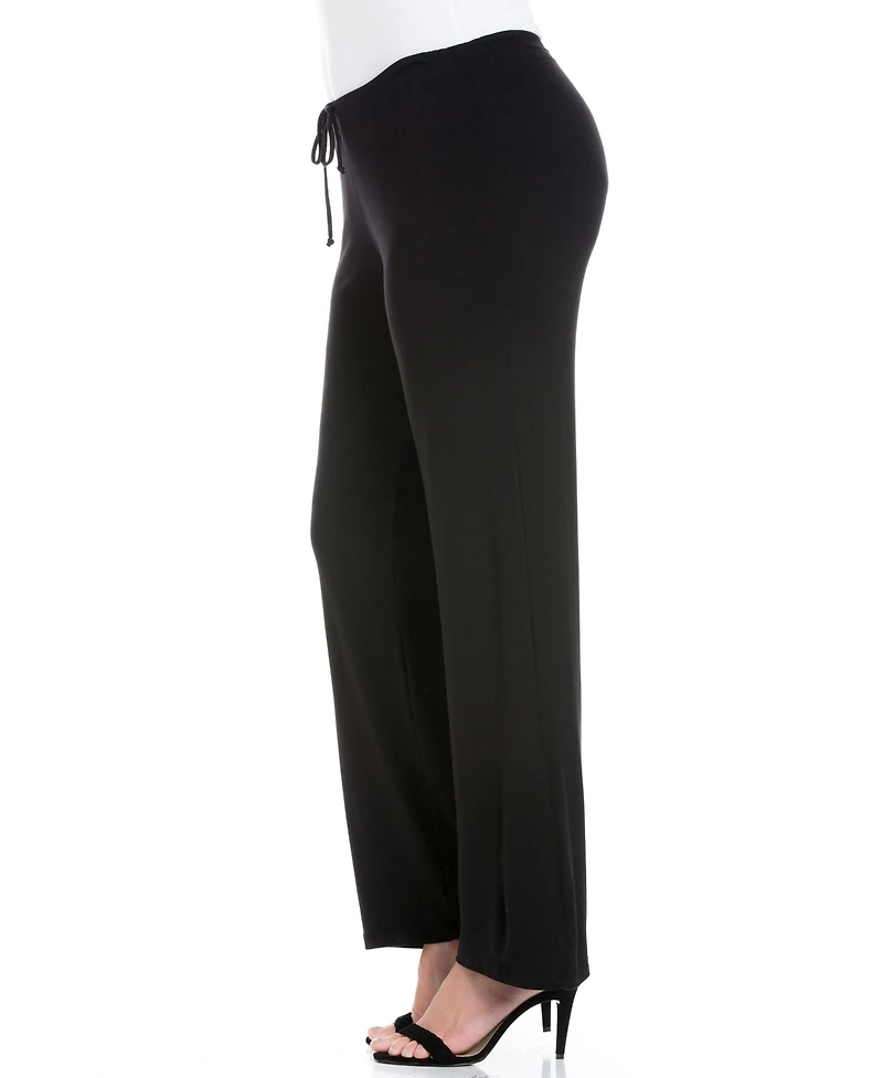 24seven Comfort Apparel Plus Comfortable Stretch Draw String Pants