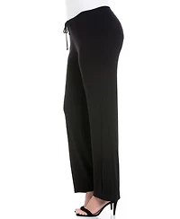 24seven Comfort Apparel Plus Comfortable Stretch Draw String Pants