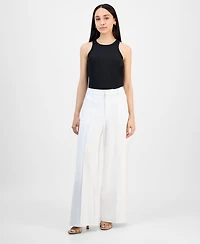 Bar Iii Petite Seamed Wide-Leg Ponte Pants, Created for Macy's