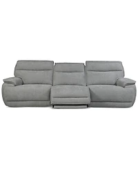 Ozryn -Pc. Fabric Sofa with Power Motion Chairs