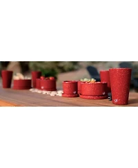 Pint Glasses: 2 pk - Speckled Red