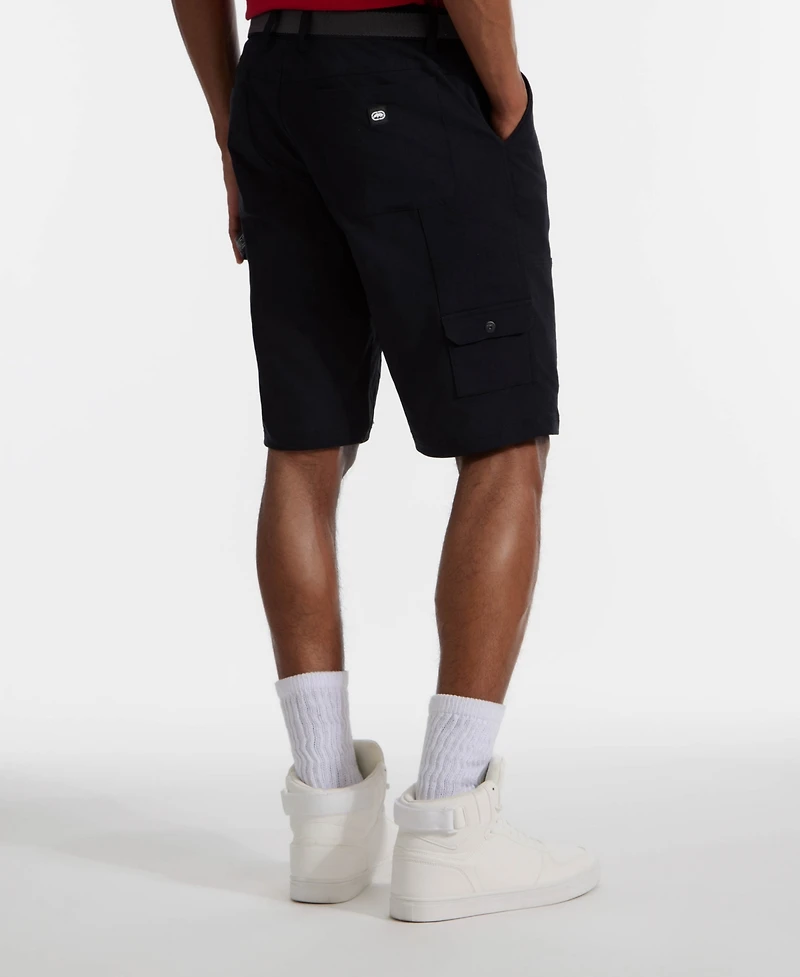 Ecko Unltd Men's Keep Tabs On Belted Cargo Shorts
