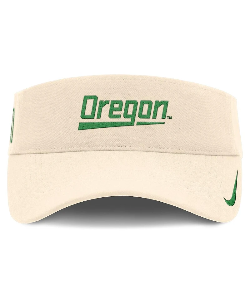 Nike Men's Natural Oregon Ducks Primetime Ace Adjustable Visor Hat