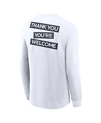 Nike Men's White Penn State Nittany Lions Two-Hit Classic Location Long Sleeve T-Shirt