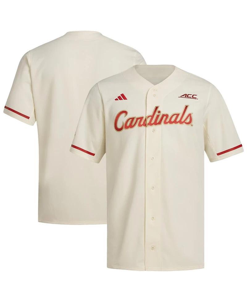 Adidas Men's Cream Louisville Cardinals Replica Baseball Jersey