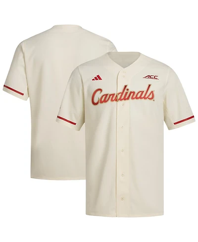 Adidas Men's Cream Louisville Cardinals Replica Baseball Jersey