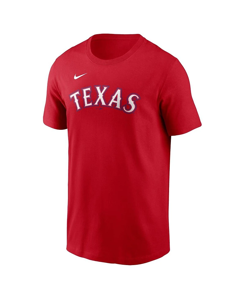 Nike Men's Corey Seager Red Texas Rangers Fuse Name Number T-Shirt