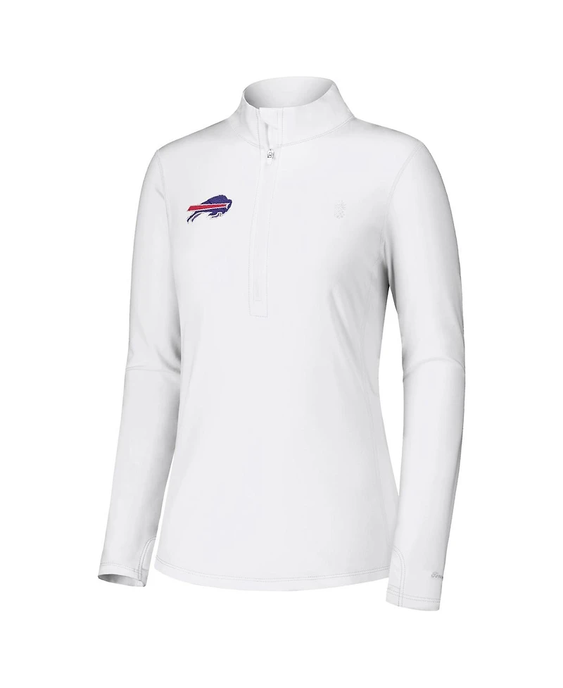 Tommy Bahama Women's White Buffalo Bills Sport Playa Vista Quarter-Zip Jacket