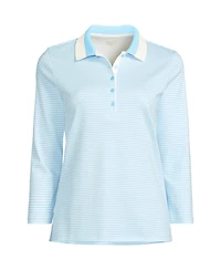 Lands' End Women's 3/4 Sleeve Supima Cotton Polo Shirt