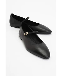 Lara Leather Mary Jane Flats