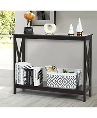 2-Tier Console X-Design Sofa Side Accent Table