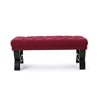 Tufted Ottoman Bench with Diamond Stitching and Elegant Half-Circle Legs for Classic and Modern Interiors-The Pop Home