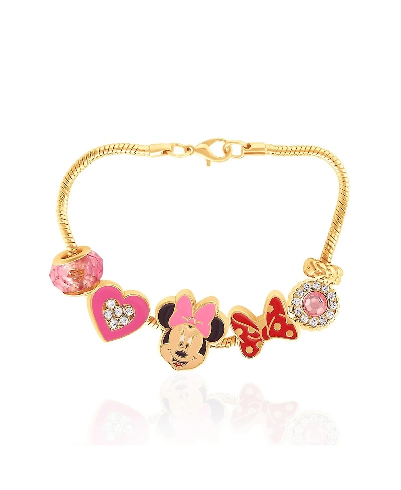 Disney Minnie Mouse Charm Bracelet with Heart Accents