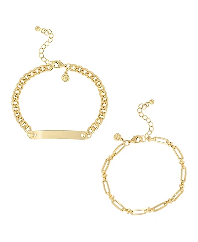 Jessica Simpson Gold-Tone Layered Bracelet Set