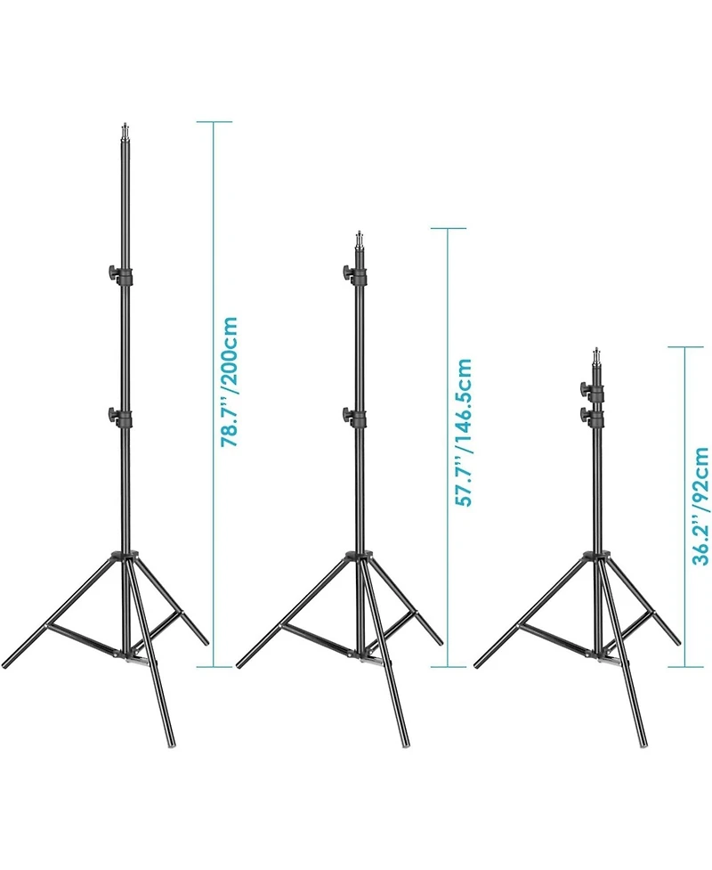 Neewer Photography Light Stand, 3-6.6ft/92-200cm Adjustable Sturdy Tripod Stand for Reflectors, Softboxes, Lights, Umbrellas, Load Capacity: 17.6lb/8k