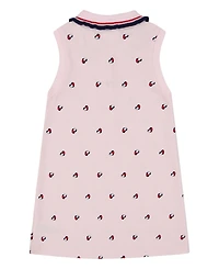 Tommy Hilfiger Toddler and Little Girls Icon Print Sleeveless Polo Dress