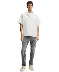 Boss by Hugo Men's Waffle Cotton Relaxed-Fit Shirt