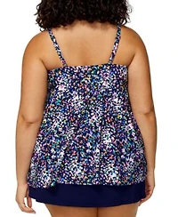 Island Escape Plus Size Cape Town Tankini Top Tummy Control Swim Skirt Exclusively At Macys
