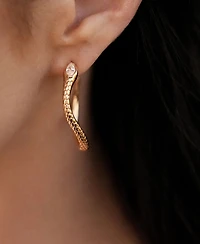 Ettika Serpentina Cubic Zirconia Hoop Earrings