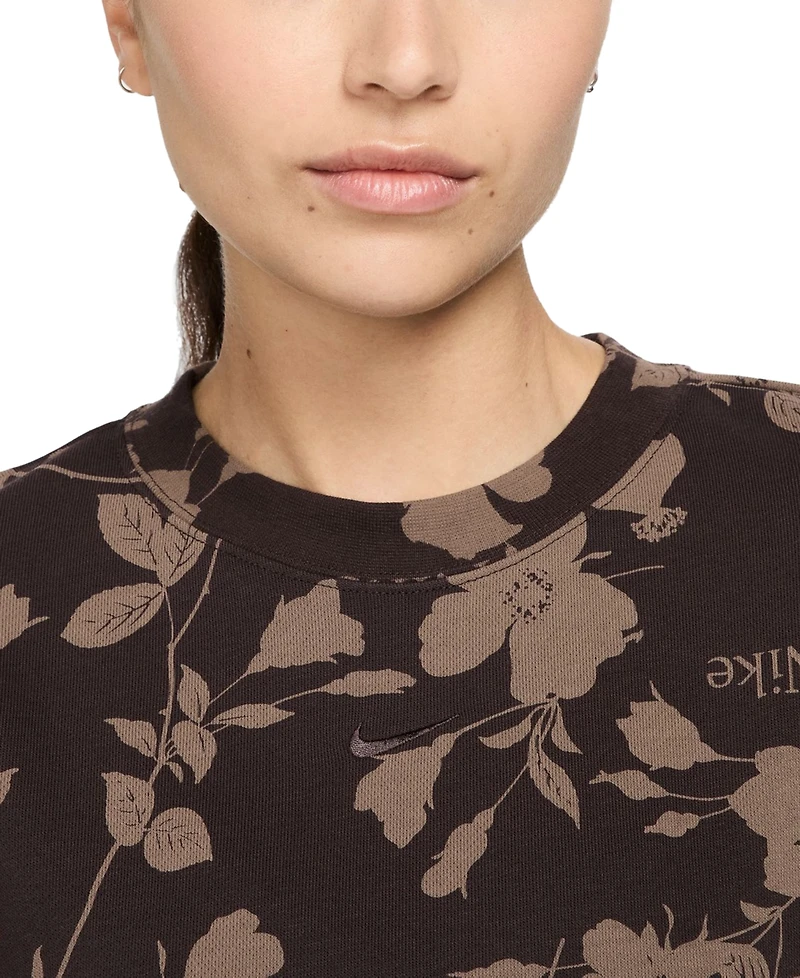 Nike Women's Classic Printed Crewneck Sweatshirt