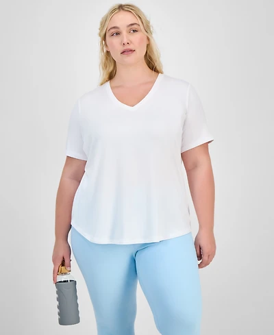 Id Ideology Plus Solid Essentials Active Tee, Created for Macy's