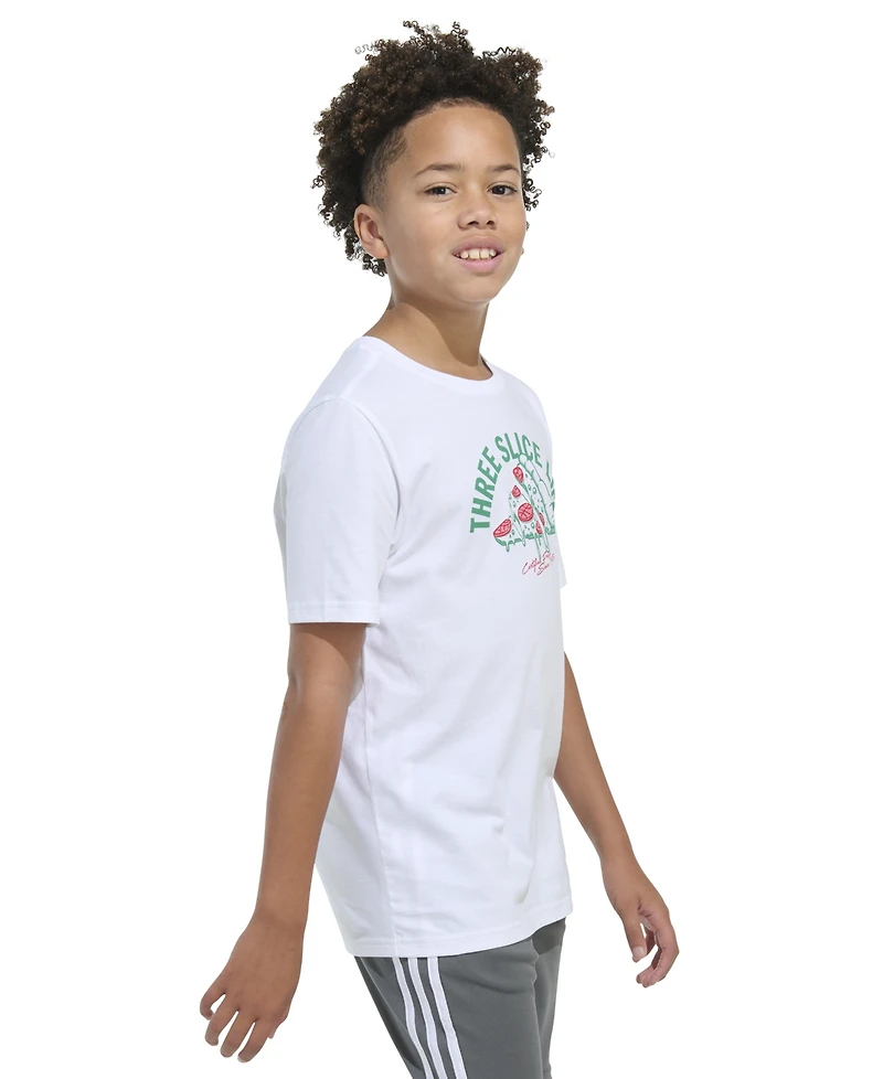 adidas Big Boys Short-Sleeve Three Slice Life Graphic Cotton T-Shirt