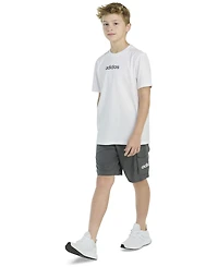 adidas Big Boys Short-Sleeve T-Shirt and Cargo Woven Shorts, 2 Piece Set