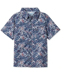 Columbia Big Boys Super Slack Tide Short-Sleeved Camp Shirt