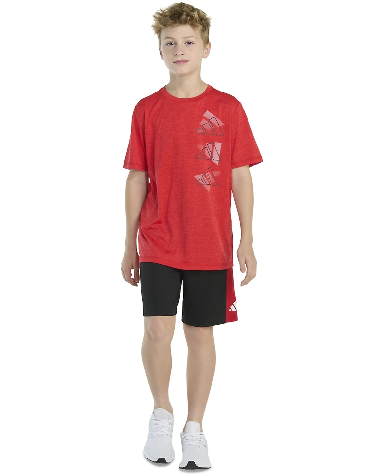 adidas Big Boys 2-Piece Short Sleeve T-Shirt and Shorts Set